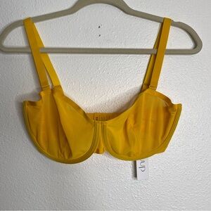 CUUP The Balconette‎ Mesh Bra Size 32G Marigold Underwire Light Breathable NWT